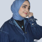 F Desen Şal İndigo