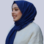 G Desen Şal Saks Mavisi