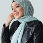 G Desen Şal Mint Yeşili